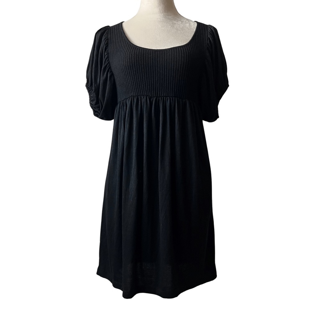 NWOT Layered With Love Black Puffed Sleeve Doll Dress for Women
